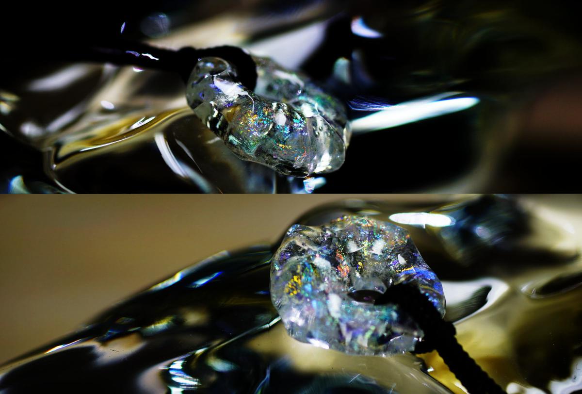 SPARKLING FROZEN CIRCLE ～ 煌きの結晶・宇宙のひとしずく～ ラフォルム ガラスジュエリー ガラスアクセサリー