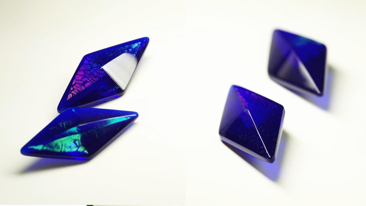 Roundish Dreamblue ラフォルム ガラスジュエリー ガラスアクセサリー