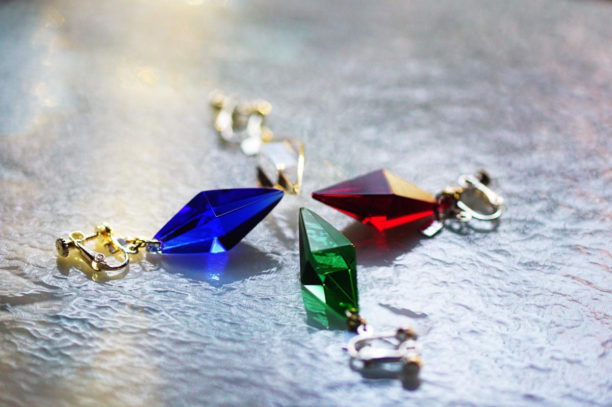 Standard Dreamblue / レッド・コバルトブルー・グリーン・クリアー(イヤリング)