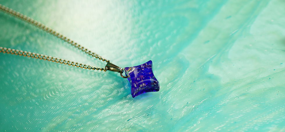 Diamond blue star ラフォルム ガラスジュエリー ガラスアクセサリー