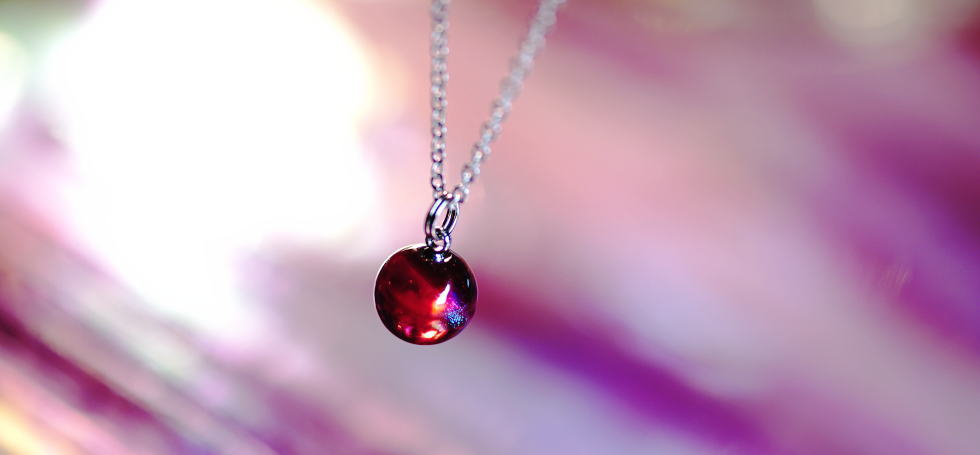 Elegant wine red planet ラフォルム ガラスジュエリー ガラスアクセサリー