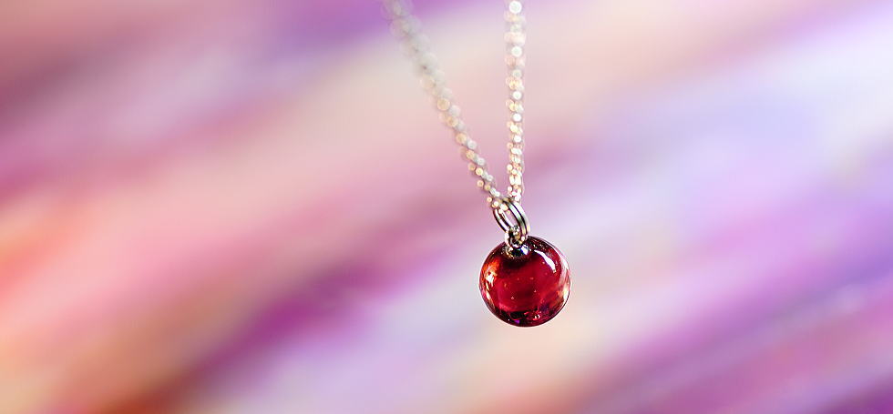 Elegant wine red planet ラフォルム ガラスジュエリー ガラスアクセサリー