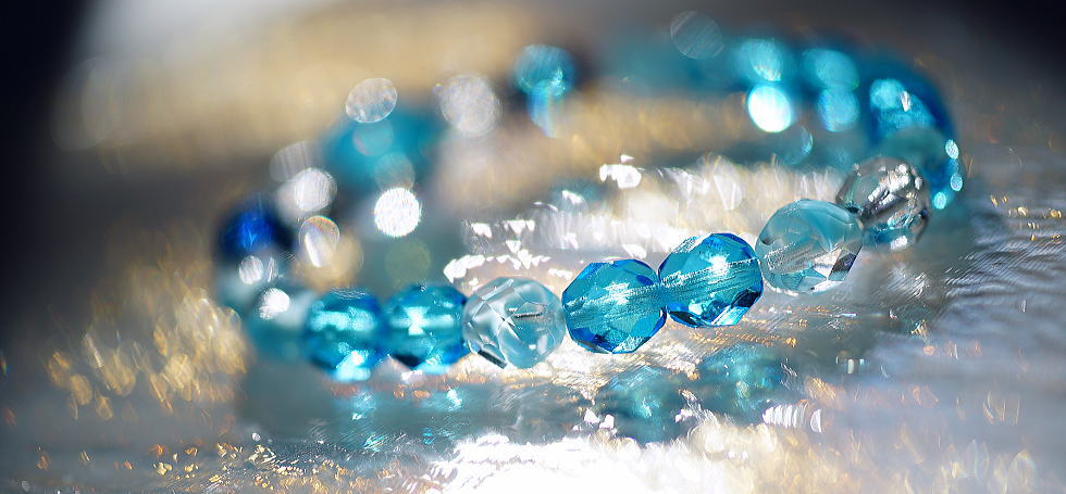 Clear blue sphere ～ 澄み渡る海 ～ ラフォルム ガラスジュエリー ガラスアクセサリー
