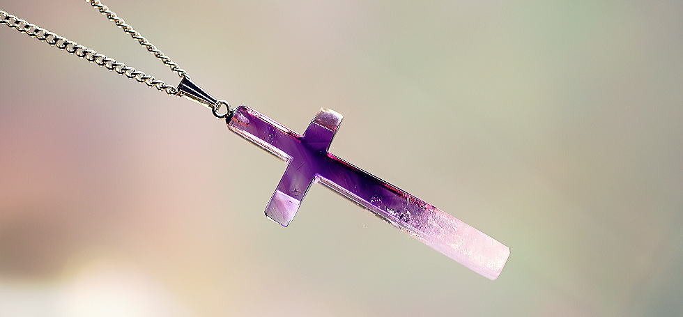 Natural Amethyst Cross ラフォルム ガラスジュエリー ガラスアクセサリー