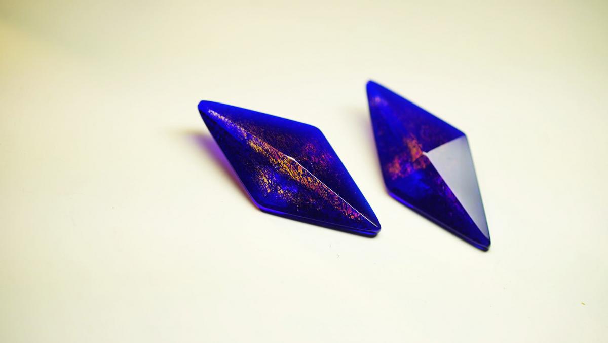 Roundish DreamblueⅡ ラフォルム ガラスジュエリー ガラスアクセサリー