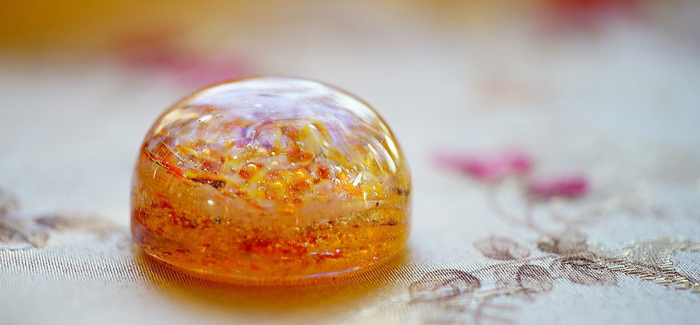 優しい笑顔 ～ 太陽のお花畑 ～ ラフォルム ガラスジュエリー ガラスアクセサリー