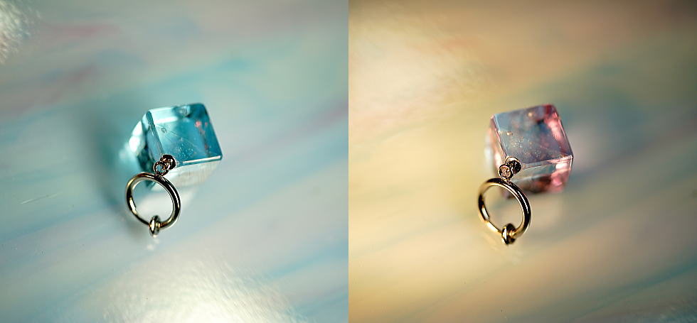 Lavender cube ラフォルム ガラスジュエリー ガラスアクセサリー