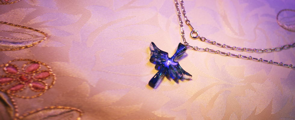 Holy wing cross ラフォルム ガラスジュエリー ガラスアクセサリー