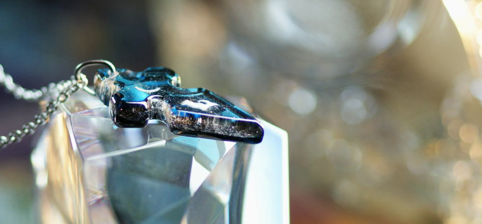 Moon of luck ～ Aquamarine ～ ラフォルム ガラスジュエリー ガラスアクセサリー