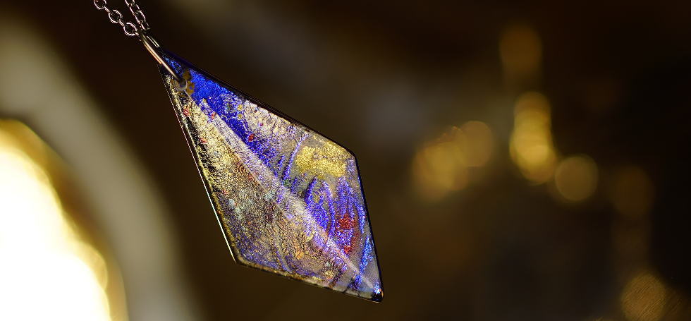 銀河百花繚乱 ～ 金襴の宙 ～ ラフォルム ガラスジュエリー ガラスアクセサリー