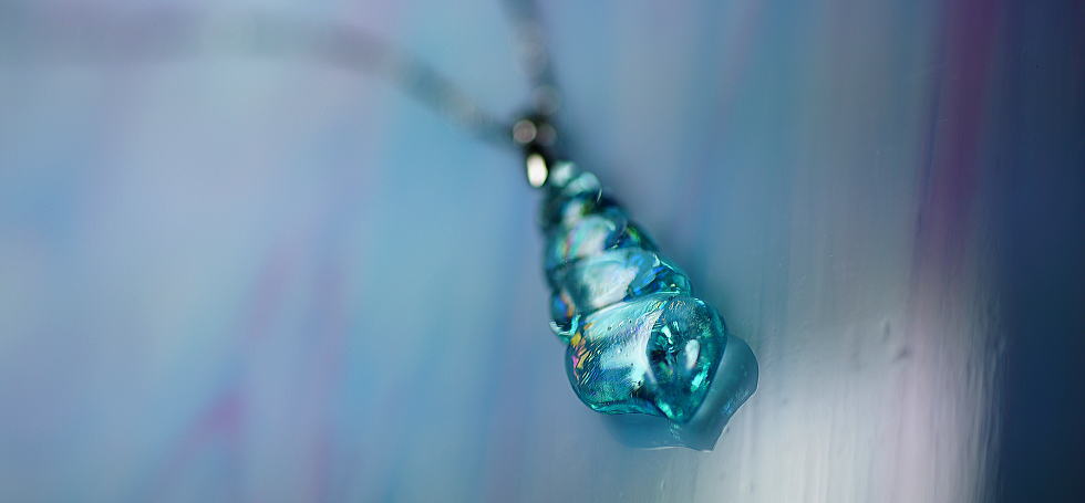 Spiral shell drop ラフォルム ガラスジュエリー ガラスアクセサリー
