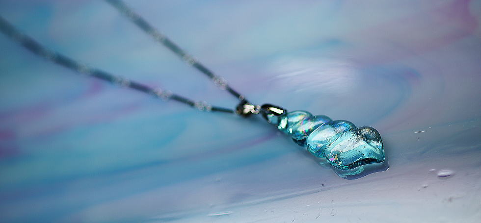Spiral shell drop ラフォルム ガラスジュエリー ガラスアクセサリー