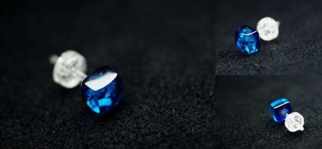 Attractive cube piercings ラフォルム ガラスジュエリー ガラスアクセサリー