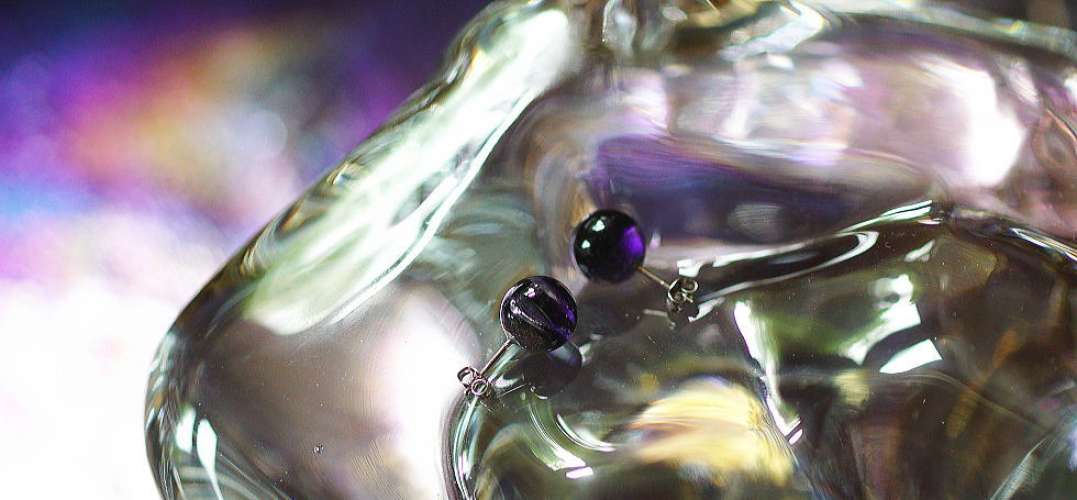 Violet sphere ラフォルム ガラスジュエリー ガラスアクセサリー