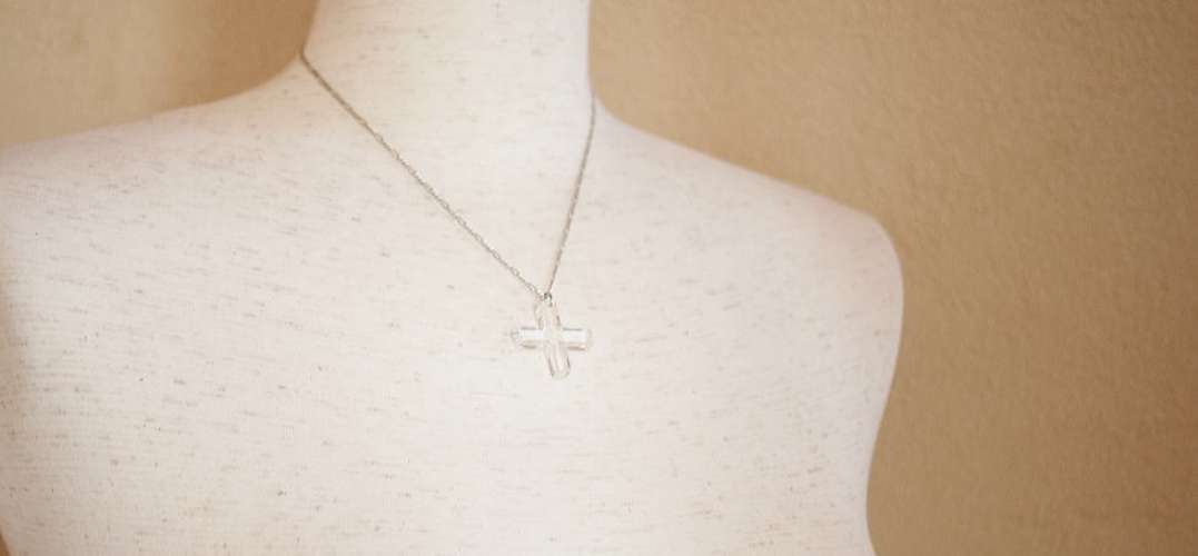 MODERNIZED CROSS / クリアー ラフォルム ガラスジュエリー ガラスアクセサリー