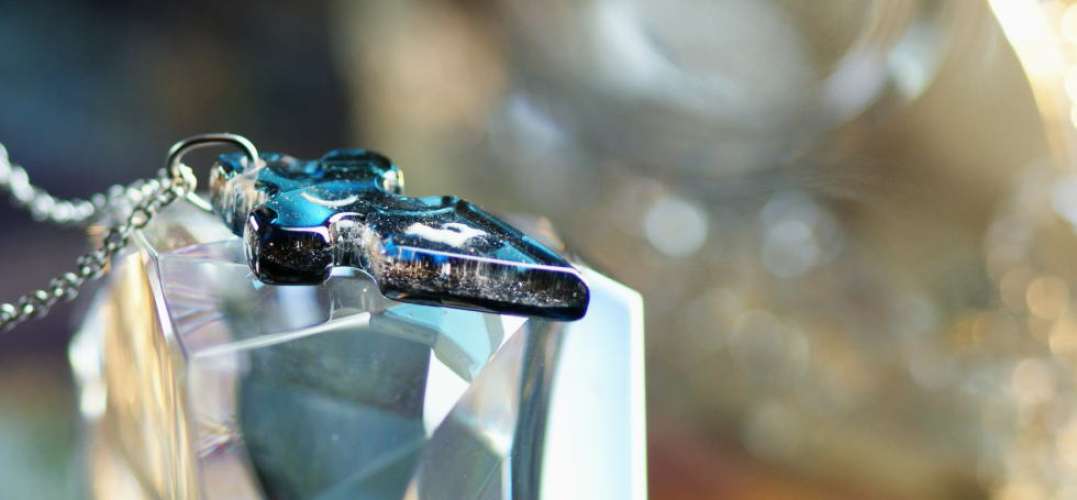 Moon of luck ～ Aquamarine ～ ラフォルム ガラスジュエリー ガラスアクセサリー
