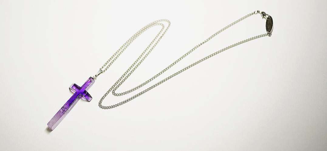 Natural Amethyst Cross ラフォルム ガラスジュエリー ガラスアクセサリー