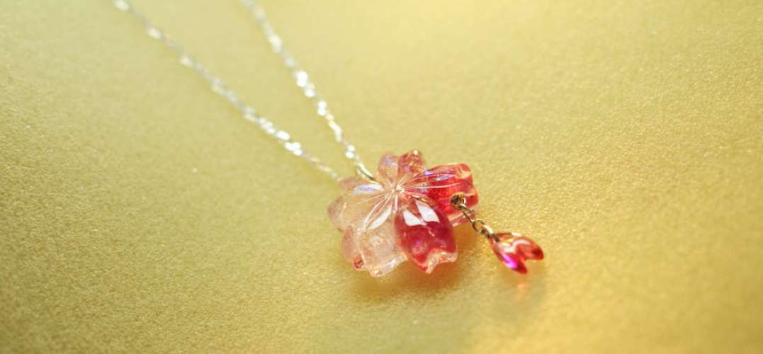 桜色の夢いっぱい ラフォルム ガラスジュエリー ガラスアクセサリー