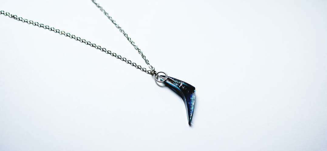 Aquamarine Boomerang ラフォルム ガラスジュエリー ガラスアクセサリー