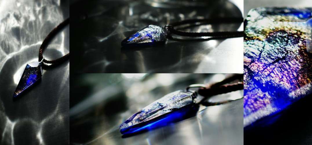 Blue galaxy ～ 虹の銀河 ～ ラフォルム ガラスジュエリー ガラスアクセサリー