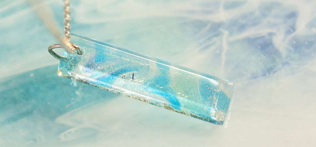 Stylish rectangle ～ 海の妖精 ～ ラフォルム ガラスジュエリー ガラスアクセサリー