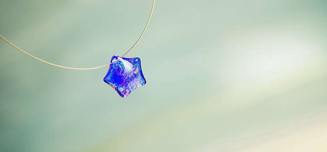 Candy blue star ラフォルム ガラスジュエリー ガラスアクセサリー