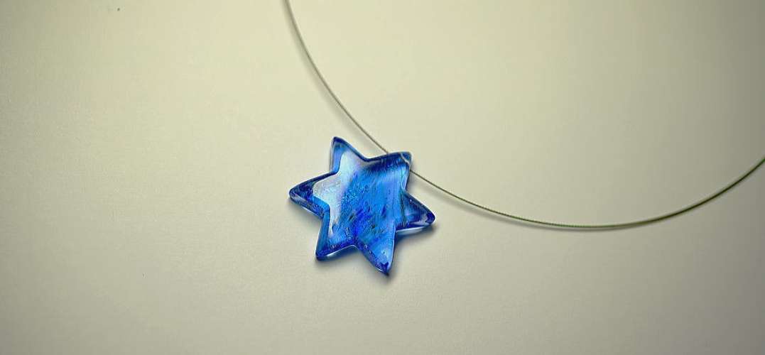Blue Hexagram ラフォルム ガラスジュエリー ガラスアクセサリー