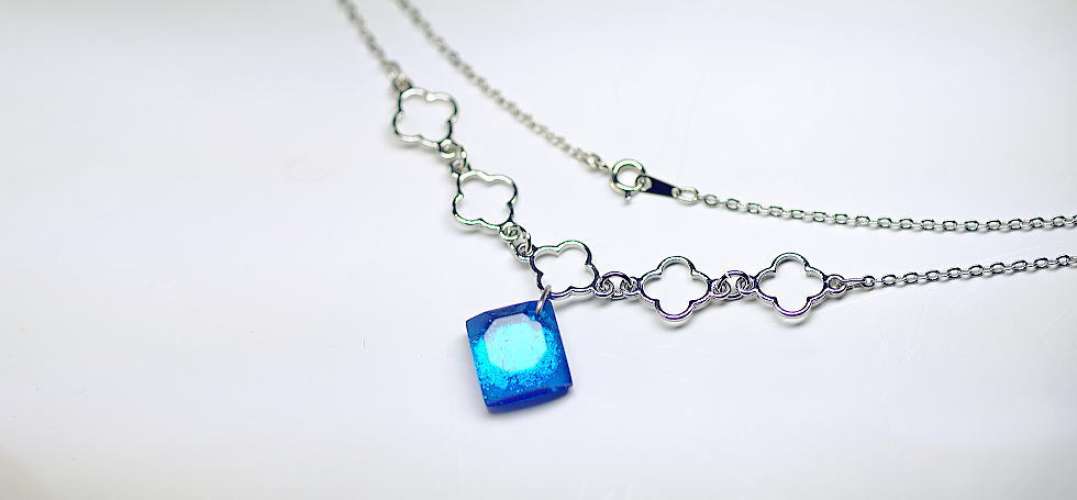 Island blue jewel ラフォルム ガラスジュエリー ガラスアクセサリー