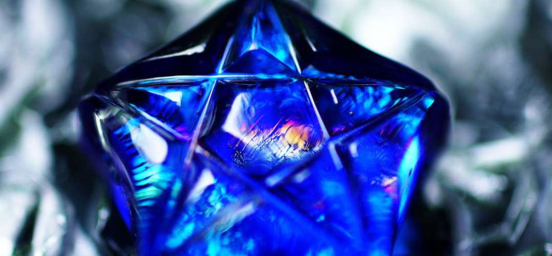 Facet blue star ラフォルム ガラスジュエリー ガラスアクセサリー