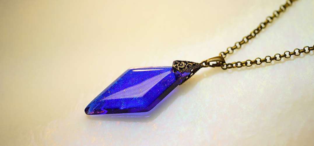 Smooth rhombus ～ Blue glitter ～