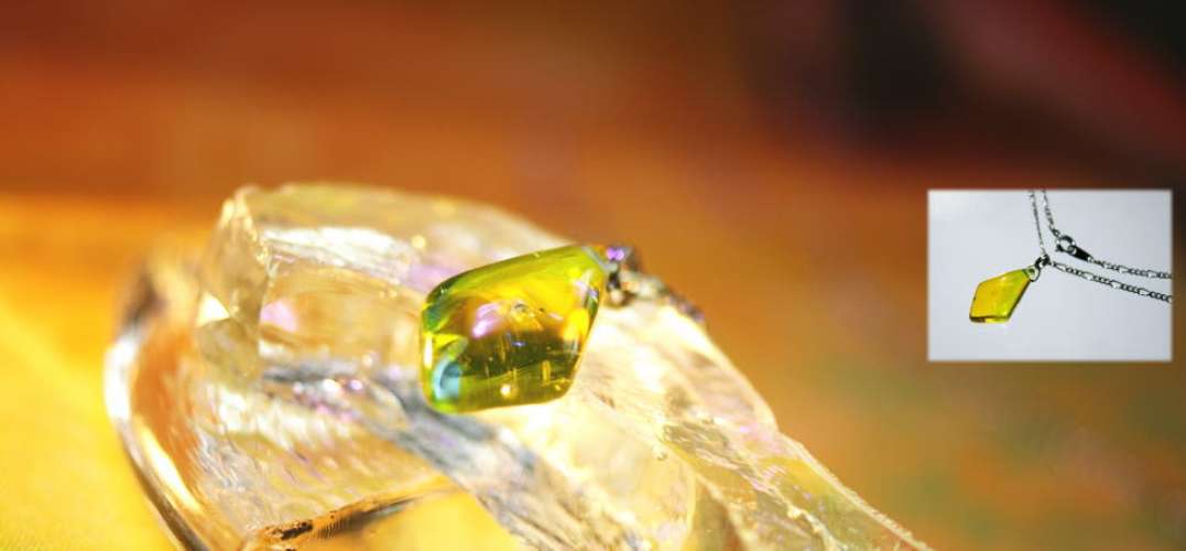 DIAMOND YELLOW ラフォルム ガラスジュエリー ガラスアクセサリー
