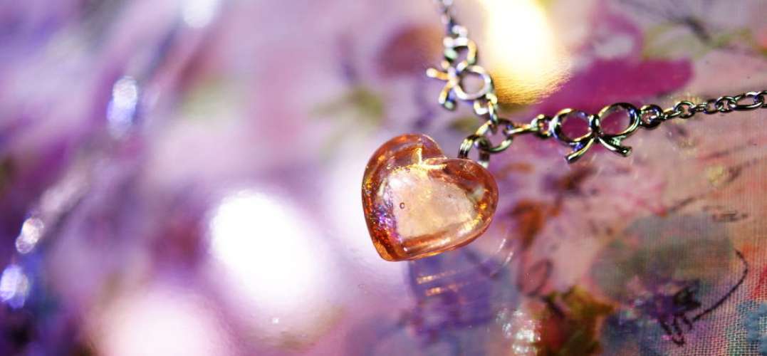 Coral heart ～ Forever ～ ラフォルム ガラスジュエリー ガラスアクセサリー