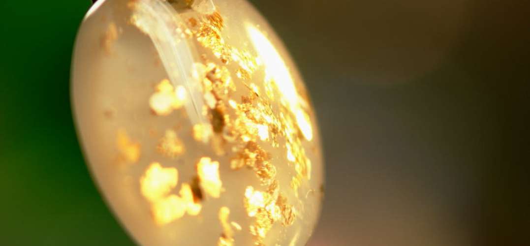 Gold flake moon ラフォルム ガラスジュエリー ガラスアクセサリー