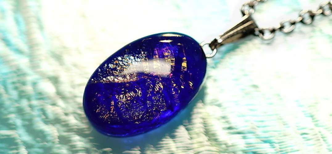 Blue shiny jewel ラフォルム ガラスジュエリー ガラスアクセサリー