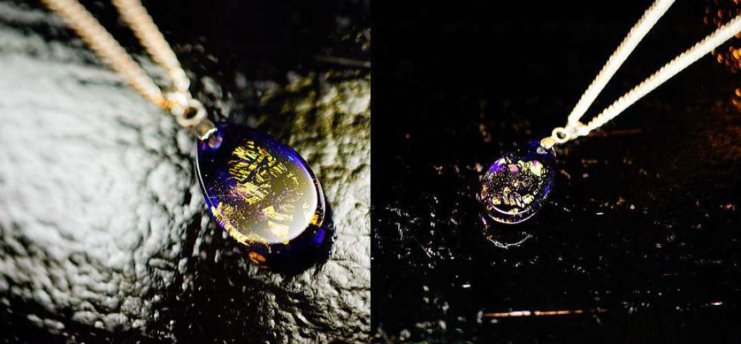 Noble drop ～ Aquarius ～ ラフォルム ガラスジュエリー ガラスアクセサリー