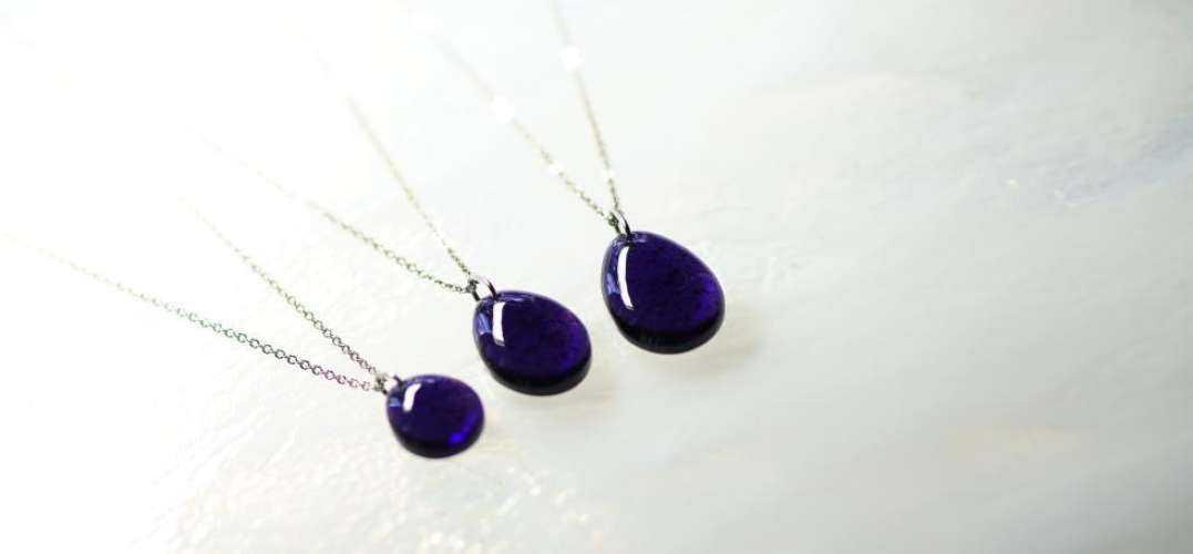 Natural grape drops ラフォルム ガラスジュエリー ガラスアクセサリー