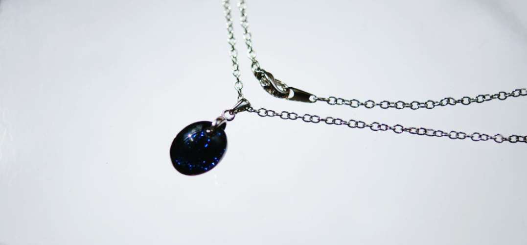 Noble black opal ラフォルム ガラスジュエリー ガラスアクセサリー