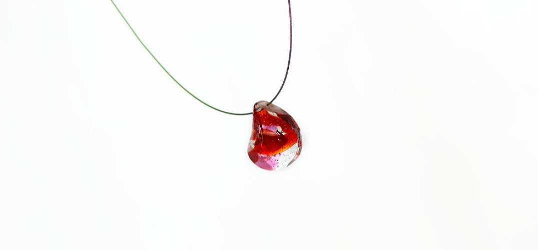 Luminous red rock ラフォルム ガラスジュエリー ガラスアクセサリー