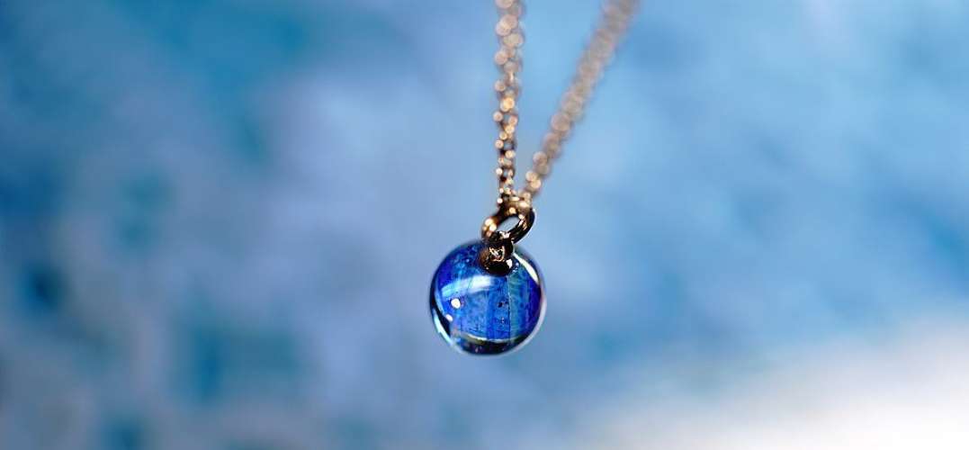 Dichroic mix blue planet ラフォルム ガラスジュエリー ガラスアクセサリー