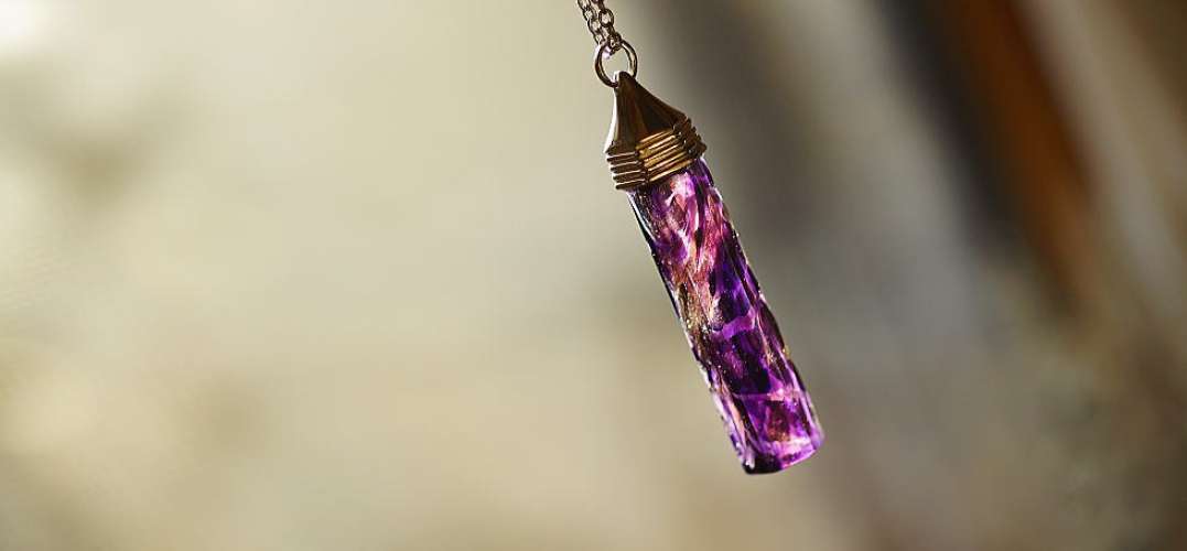 Mysterious purple crystal ラフォルム ガラスジュエリー ガラスアクセサリー