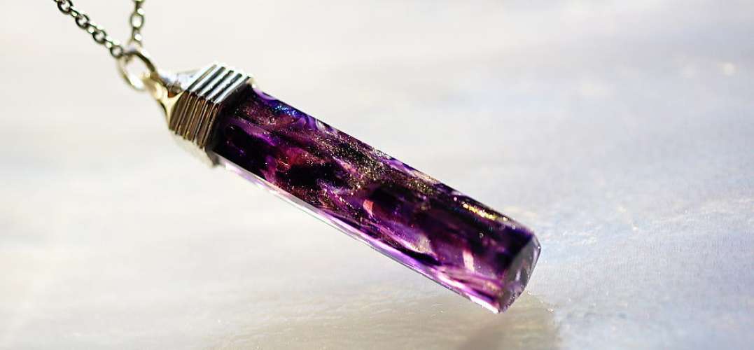 Mysterious purple crystal ラフォルム ガラスジュエリー ガラスアクセサリー