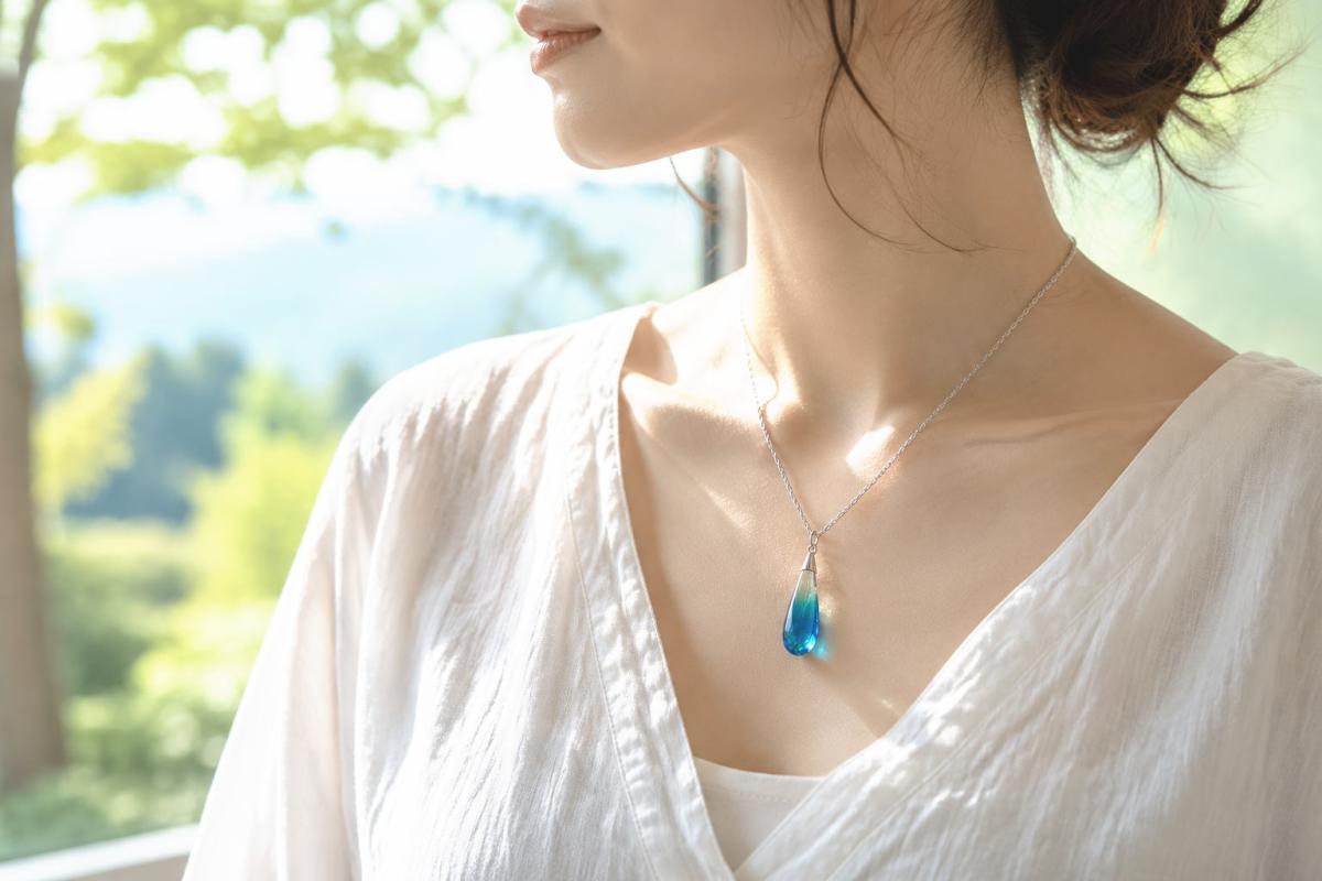 Blue Aquarius ラフォルム ガラスジュエリー ガラスアクセサリー