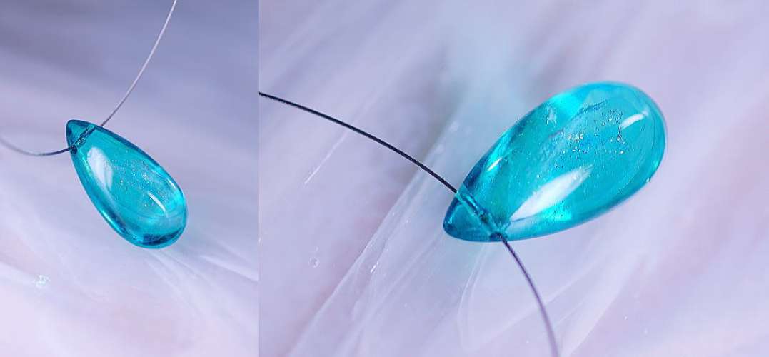 雪姫のBlue tear ラフォルム ガラスジュエリー ガラスアクセサリー