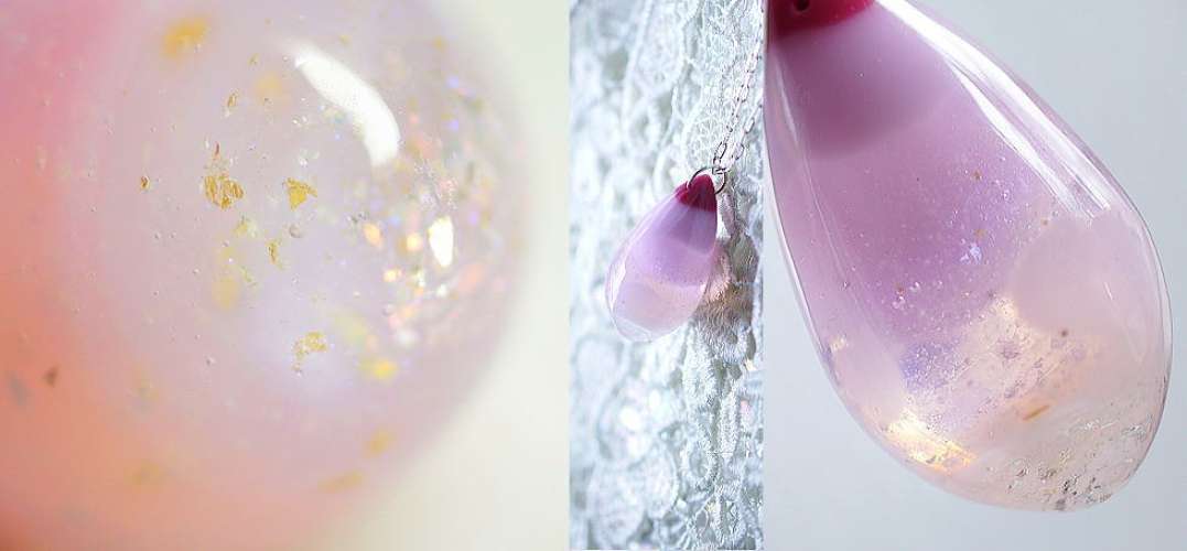 氷の薔薇 ～ Warmth of Holy Night ～ ラフォルム ガラスジュエリー ガラスアクセサリー