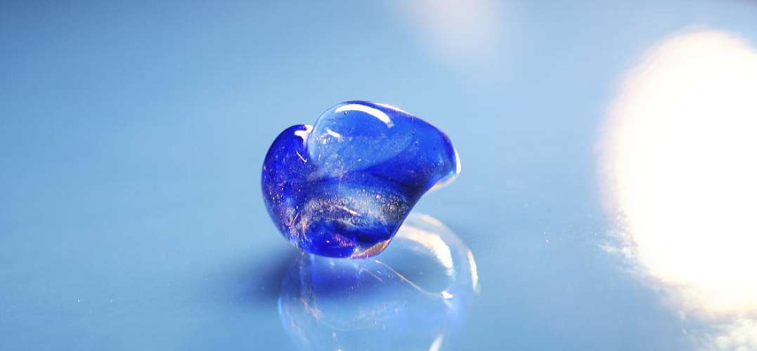 Space blue wave ～ ハートの宇宙 ～ ラフォルム ガラスジュエリー ガラスアクセサリー