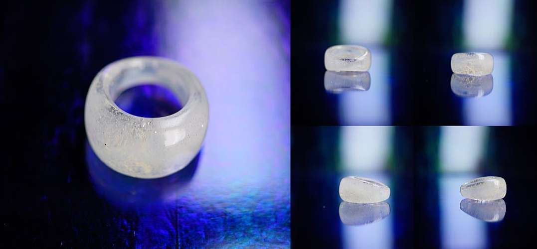Silky snow ring ラフォルム ガラスジュエリー ガラスアクセサリー